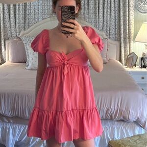 Babydoll Pink Amanda Uprichard Revolve Mini Dress